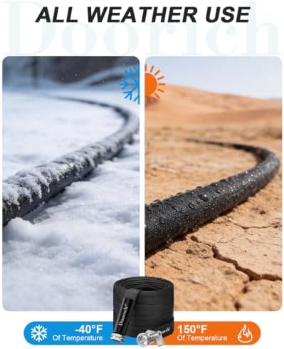 100ft Garden Hose, Ultra Lightweight Flat Water Hose with Valve - Image 6