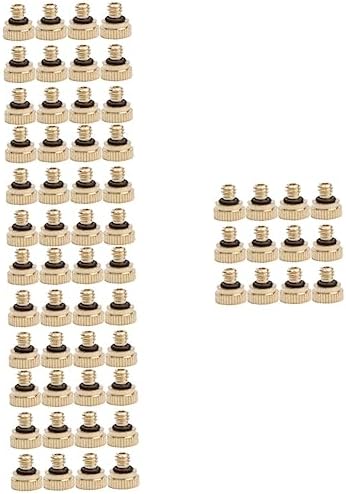 Sosoport 60pcs Low Pressure Brass Misting Nozzle for Outdoor Cooling System Easy to Install Atomizing Sprayer for Gardens Patios and Lawns by Sosoport