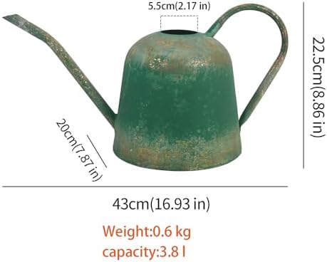 Large Watering Can Metal,Watering Can with Long Spout for Outdoor and Indoor Houseplants, 120oz/3.8L Large Plant Waterer - Image 2