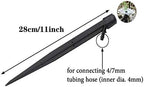 Lxcom Lighting 50 Pack Irrigation Drippers 28cm/11in Drip Emitters Adjustable 360 Degree Full Circle Fan Shape with Stake Micro Sprayer Drip for 1/4 inch Irrigation Tube Hose for Garden(Black) - Image 2