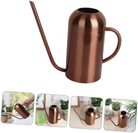 Vintage Stainless Steel Watering Can, 1.5l Coffee Flower Pot - Image 6