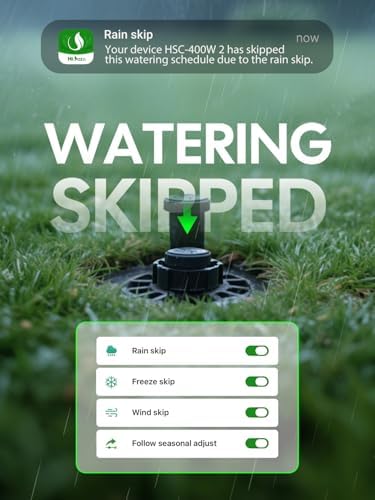 Smart Sprinklers Controller 2.4GHz WiFi, Irrigation Controller Easy Use App Enabled, 4 Zones + 16 Plans, Save Water Auto Skip Rain, Freeze & Wind, 10 Minutes Install - Image 4