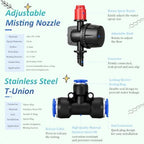 Plants Misting System for Irrigation with Adjustable Knob - Image 5