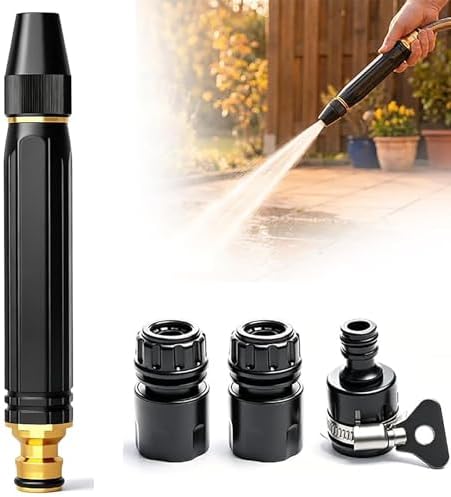 Upgrade Heavy Duty High Pressure Hose Nozzle, Adjustable Booster Home High Pressure Car Wash Water Gun with Booster Nozzle, Pressure Washer Hose Attachment for Plant Watering Lawn Car by ZSJO