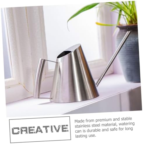 Watering Can for Houseplants Stainless Steel 400ml with Long Spout - Image 3
