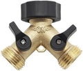 Garden Tap Splitter Brass 2/4 Way Faucet Water Splitter Y Type Garden Hose Splitter Watering Tap Connector Distributor for Outdoor Faucet for Outdoor (2 Way) by Unknown