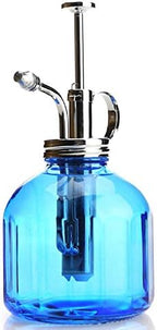 Plant Mister- Blue Color Glass Bottle & Brass Sprayer (Chrome) - Image 5