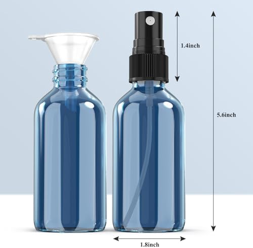 Wedama Spray Bottle, 4 oz Fine Mist Glass Spray Bottles, Little Refillable Liquid Containers for Watering Flowers Cleaning (16 Pack Indigo Blue) - Image 7