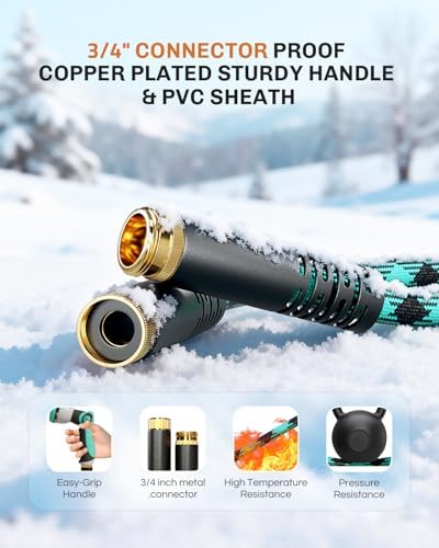 WELLUCK 100 FT Garden Hose - Flexible Water Hose, Lightweight Non-Expanding hose, Leak proof, Pressure Resistant for Yard, Outdoor, 3/4 Inch Solid Brass Fittings and 5-Layer PVC Core - Image 6