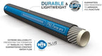 FITT Force Pro Water Hose, Lightweight Ultra Flexible Durable Kink-Free Heavy-Duty Commercial Grade Flat Garden Hose, Grey and Blue, 50-Feet x 5/8-Inch - Image 3
