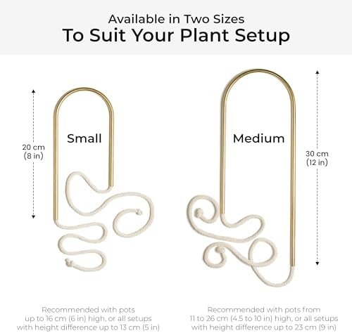 Beautiful Self-Watering Wick System for Effortless Plant Care, Automatic Drip Irrigation, Sustainable & Stylish Scandinavian Design, Ideal for House Plants (S, Beige Sand) - Image 4