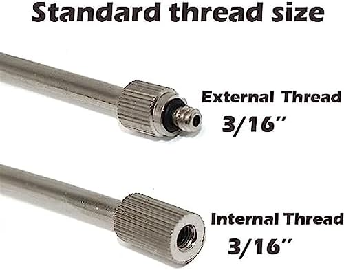 6 Pack Flexible Nozzle Extensions, Brass Mist Rod for Outdoor Misting System, Misting Extended Pole 10/24 UNC for Garden, Humidification, Outdoor Cooling, Dust Control(Size:15.7inch) - Image 4