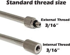 6 Pack Flexible Nozzle Extensions, Brass Mist Rod for Outdoor Misting System, Misting Extended Pole 10/24 UNC for Garden, Humidification, Outdoor Cooling, Dust Control(Size:15.7inch) - Image 4