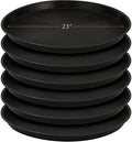 Eccliy 6 Pack Plastic Plant Saucer, Round, 23 Inch, Black by Eccliy