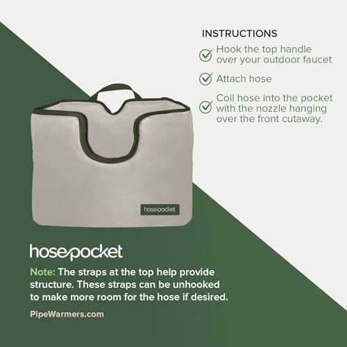 Expandable Garden Hose Holder by Hose Pocket – Store Your Expandable Garden Hose Neatly and Simply – Size Large Designed For 50-100 ft. Hose (Large) - Image 4