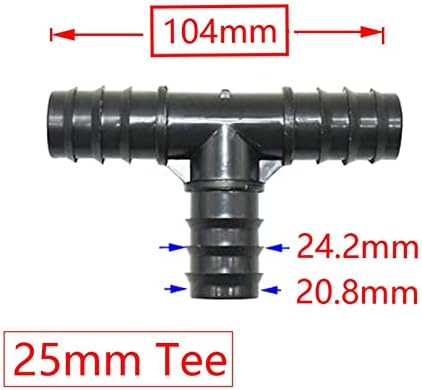 Generic 16mm 20mm 25mm Garden Irrigation Pipe Barb Connector Tee Elbow End Plug PE Pipe Coupler Micro Drip Irrigation Adapter For Garden(Red) - Image 4