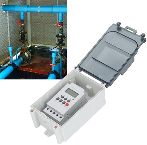 Pool Pump Timer, Outdoor Digital Timer Box, Built in Battery for 3 Years, 7 Day 28 On Off Programmable Switch with Design, Ideal for Pool Pump, Water Heater, SPA - Image 2