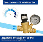 Hourleey RV Water Pressure Regulator, Adjustable Handle Brass Water Pressure Regulator, Water Pressure Reducer with Gauge and Inlet Screened Filter for RV Camper Travel Trailer - Image 4