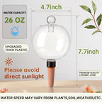 EX-Large Plant Watering Globes with Cover 26oz Top Fill Plastic Water Bulbs Self Watering Planter Inser, Slow Release Terracott, Plant Watering Devices for Plants, 6 Pack - Image 2