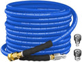 50FT Pressure Washer Hose, 3/8” 4800PSI, Steel Braided Power Washer Hose with 2PC M22-14mm Quick Connect Fittings, for Car/Floor/Window/Driveway/Roof Cleaning by Unknown