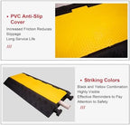 Cable Protector Ramp, Hose Protector Ramp with Flip-Open Top Cover, Modular Cable Ramps Rubber and Plastic, 1102 Lbs Load Capacity(100 * 58 * 12cm/39 * 23 * 5in) - Image 5