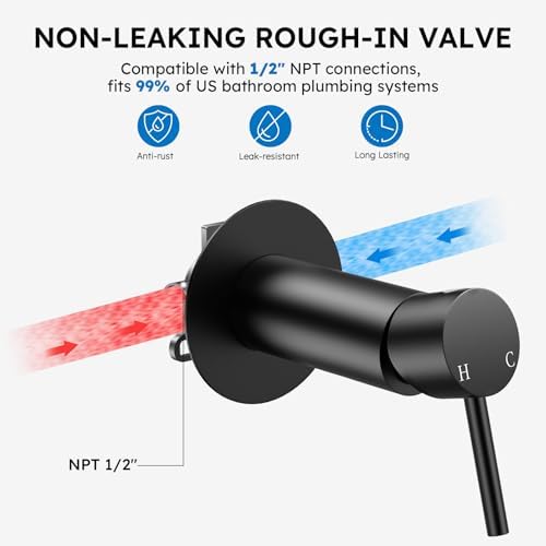 Arofa Built-in Hot and Cold Bidet Sprayer, Warm Water Bidet, Matte Black - Image 3