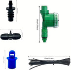 (10Meters 5/16"Watering TimerDrip Irrigation System Kit, Garden Watering System with Hose Distribution Tubing Drip Emitters Drip Spray Nozzles,Automatic Drip Irrigation Kit (10m+Manual Timer) - Image 4