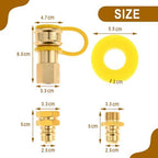 3/4" Female Male Natural Propane Hose Quick Connect Disconnect Fittings - Image 4
