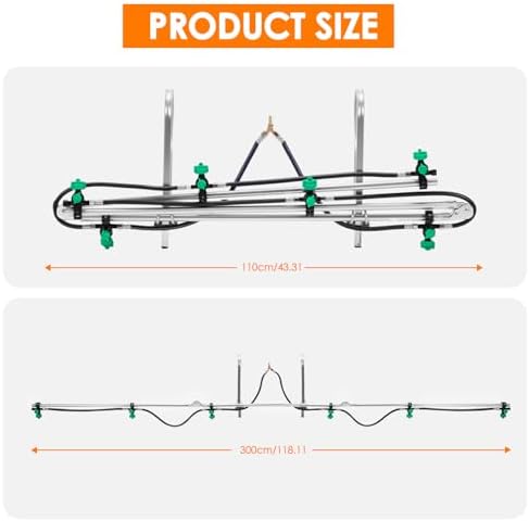 6-Nozzle Foldable Sprayer Boom Kit, Equipped With 2 Heavy-Duty Hooks, 122" Wide, Suitable for ATVs/UTVs, With Adjustable Spray Patterns, Ideal For Large-scale Watering Applications - Image 3
