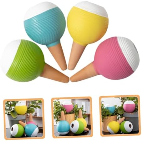 4pcs Ceramic Watering Globes Plant Watering Spikes for Indoor and Outdoor Plants Self Stakes Automatic Drip Irrigation Devices Red Clay Material - Image 6
