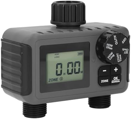 Generic Sprinkler Timer, NH3 4 Inch Outdoor Garden Irrigation Water Timer with Large Screen Display and Rain Sensor Port, Ideal for Lawn Yard Garden Drip Watering System - Image 3