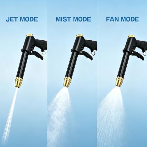 High Pressure Hose Nozzle, Pressure Washer Gun, Heavy Duty Adjustable Twist Hose Nozzle Jet Sweeper Nozzle for 3/4" Garden Hose, 4 Spray Modes for Car Yard Patio Pets Washing (D) - Image 6