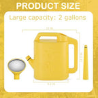 2 Gallon Watering Can for Indoor Plants, Garden Watering Cans for Outdoor Plant House Flower, Modern Plant Watering Can Large Long Spout with Sprinkler Head - Image 2