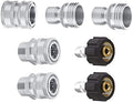 MTM Hydro Stainless Steel Pressure Washer 7-Piece Hose Adapter Kit for use with Foam Cannons, Pressure Washers and Hoses Commercial Grade by VelociPerformanceProducts