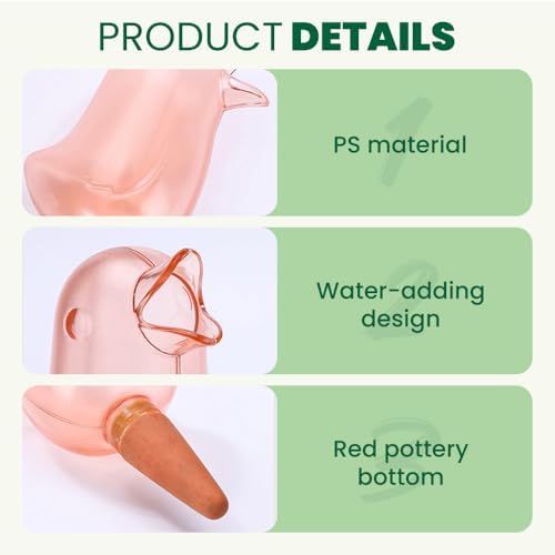 Bird Modelling Automatic Watering Device, Decorative Plant Waterer Bird Shape for Indoor Outdoor, Self Watering Spikes for Potted Plants, Irrigation Watering Stakes for Garden (Bird Mix-6pcs) - Image 3