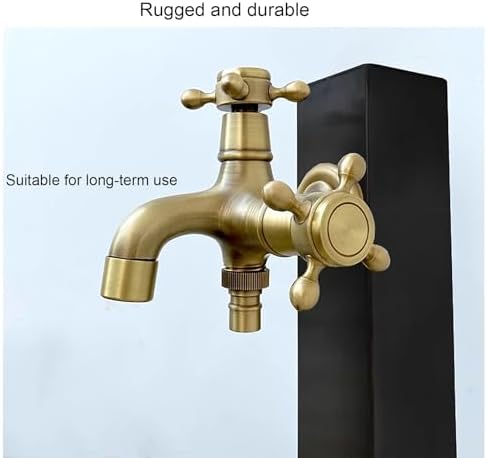 Garden Faucets, Outdoor Spigot, Outdoor Faucet, Outdoor Column Faucet Column, Freestanding Garden Fountain with Hose Holder and Multi-Function Sprinkler(8 * 7cm/3.1 * 2.7in) - Image 3