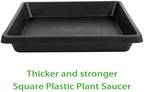 4 Pack Square Plant Saucer 18 Inch, Extra-Deep Large Saucers for Potted Plants, Plastic Plant Trays for Indoors No Holes, Plant Water Catcher Tray, Flower Pot Drip Trays Plant Plate - Image 4