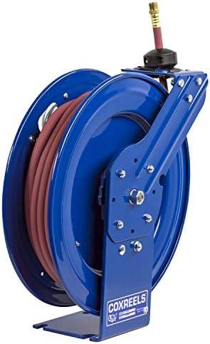 Coxreels P-LP-130 Low Pressure Retractable Air/Water Hose Reel: 1/4" I.D., 30' Hose Capacity, with Hose, 300 PSI, Made in USA - Image 4