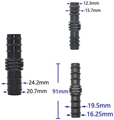 Connector 40 Pieces of 16/20/25mm Garden Hose Three-Way Elbow End Direct Head 16/20/25mm PE Hose Manifold Repair 90 Degree Joint (Color : Red) - Image 5