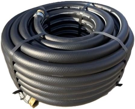 Continental 3/4" x 100' Black Contractor's Rubber Water Hose 200 PSI - Made in U.S.A. by Unknown