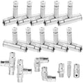 27Pcs Slip-Lock Brass Misting Nozzle Tee for 3/8” Drip Irrigation Tubing by DRELD