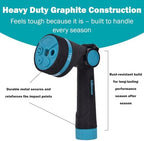 Heavy Duty 5-Pattern Thumb Control Hose Nozzle with Swivel Connector Ergonomic Non-Slip Grip Garden Water Sprayer - Image 6