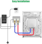 Washing Machine Water Leak Detector Kit with Dual Power Supply, Precise Sensor, Automatic Shut-Off Hot & Cold Valves 3/4" 90° , Alarm Sound and Alarm Light - Image 5