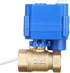 U.S. Solid Motorized Ball Valve- 3/4" Brass Ball Valve with Manual Function, Standard Port, 9-24V AC/DC and 2 Wire Auto Return Setup - Image 3