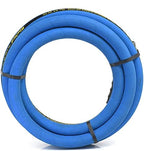 BLUBIRD BB3425 3/4" x 25' Rubber Air Hose, 100% Rubber, Lightest, Strongest, Most Flexible, 300 PSI, 50F to 190F Degrees, Ozone Resistant, High Strength Polyester Braided by BLUBIRD