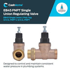 Cash Acme 3/4 Inch EB45 Single Union Pressure Regulating Valve (PRV), 45 PSI, 23883-0045 - Image 2