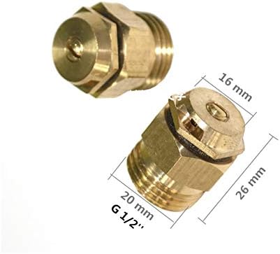 Gardening Watering System Tools 20 Pcs 180 Degrees Refraction Nozzle Adjustable Water Atomizing Spray Nozzle For Connecting PE Pipe With 1/2" Male Thread (Color : Brass) - Image 4