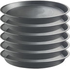 6 Pack 15 Inch Gray Plant Saucers, Heavy Duty PP Trays for Large Pots by GARRDEEN