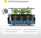 Permasteel Herb Garden Planter with Trellis Support, Self-Watering System with Water Level Indicator, Fits Multiple Herb Plants, for Basil, Flowers, Succulents, Indoor & Outdoor, Black - Image 4