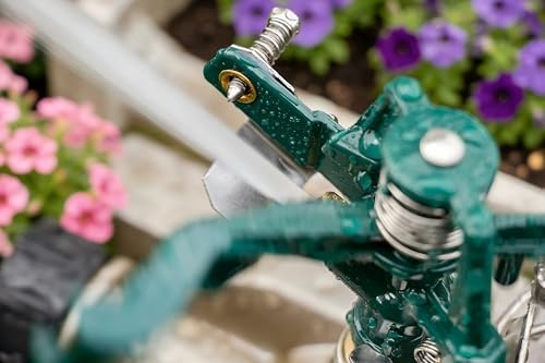 1/2" Zinc Impact Sprinkler on Heavy-Duty Metal Base, Adjustable Coverage for Lawn and Garden Watering - Image 5